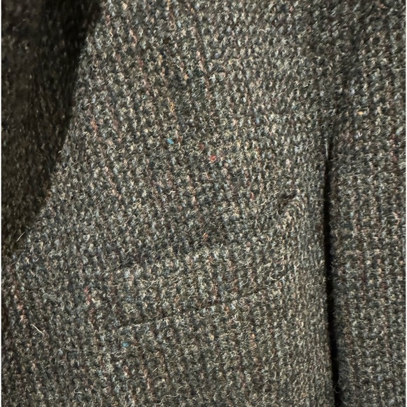 Vintage Harris Tweed sport coat blazer jacket 41R gray academia scholar - Picture 8 of 14